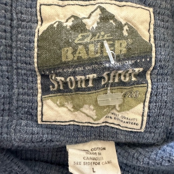 Men’s Team Pre Own As Is Eddie Bauer Crew neck Sweater Size L Large Blue - Picture 3 of 5